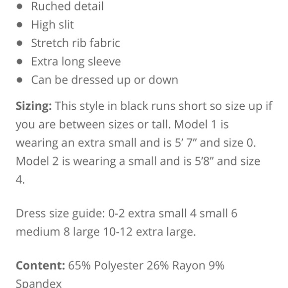 Long sleeve black dress - Picture 6 of 6